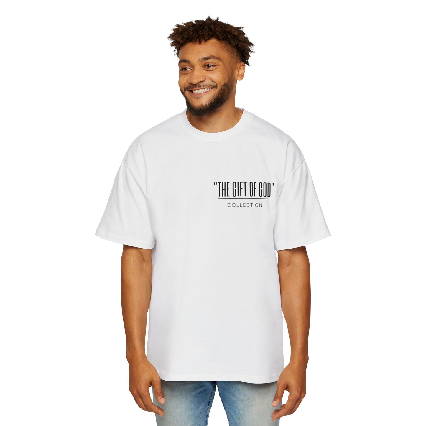 "GIFT OF GOD" Collection White Oversized T-shirt