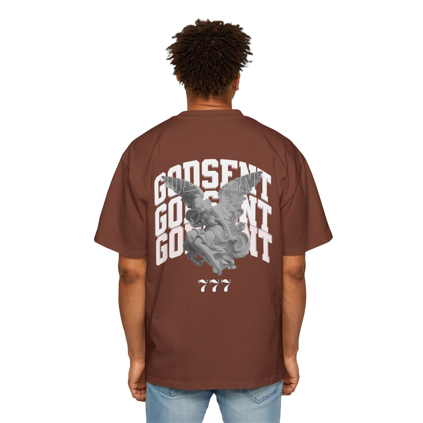 "GIFT OF GOD" Collection Brown Oversized T-shirt