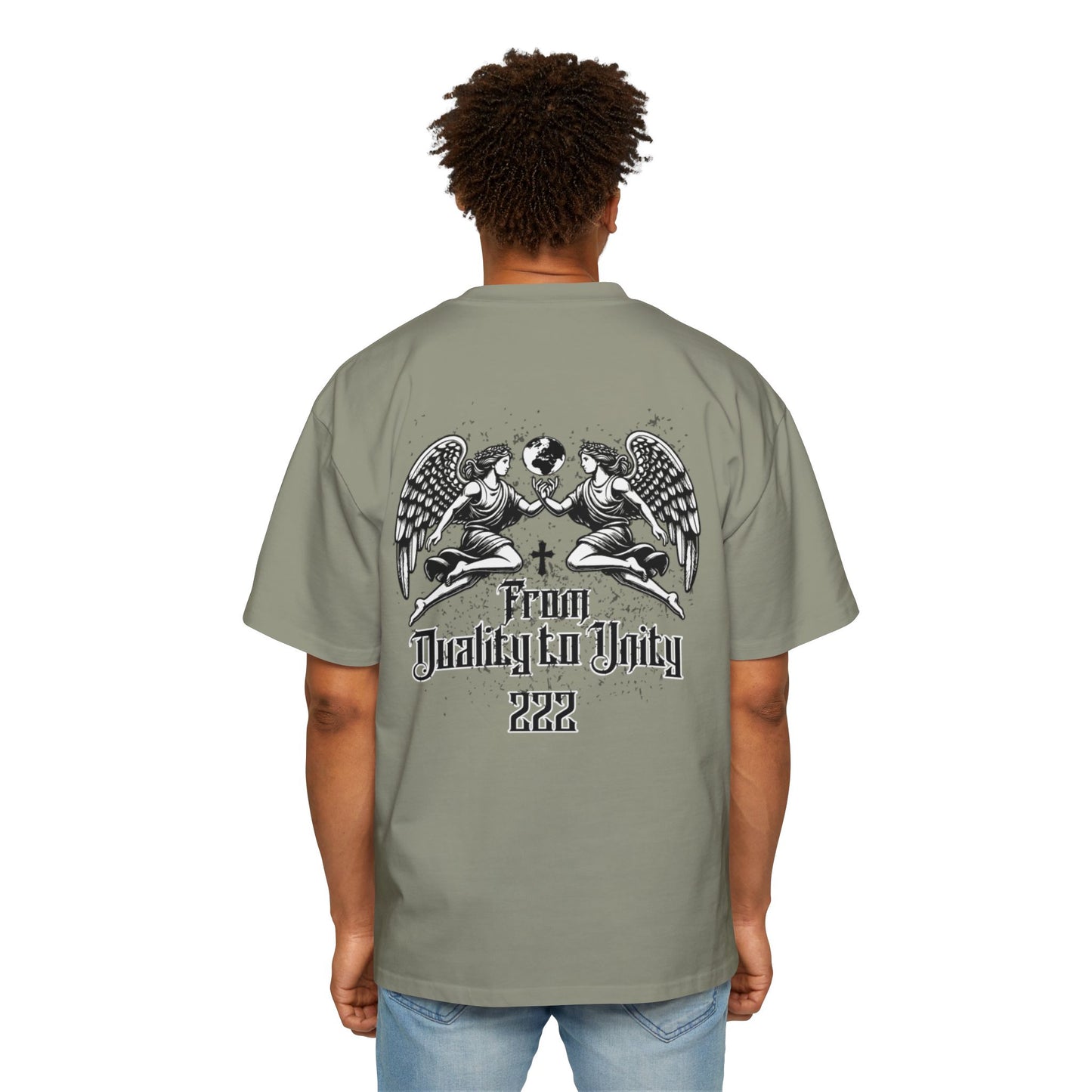 "GIFT OF GOD" Collection Grey Oversized T-Shirt