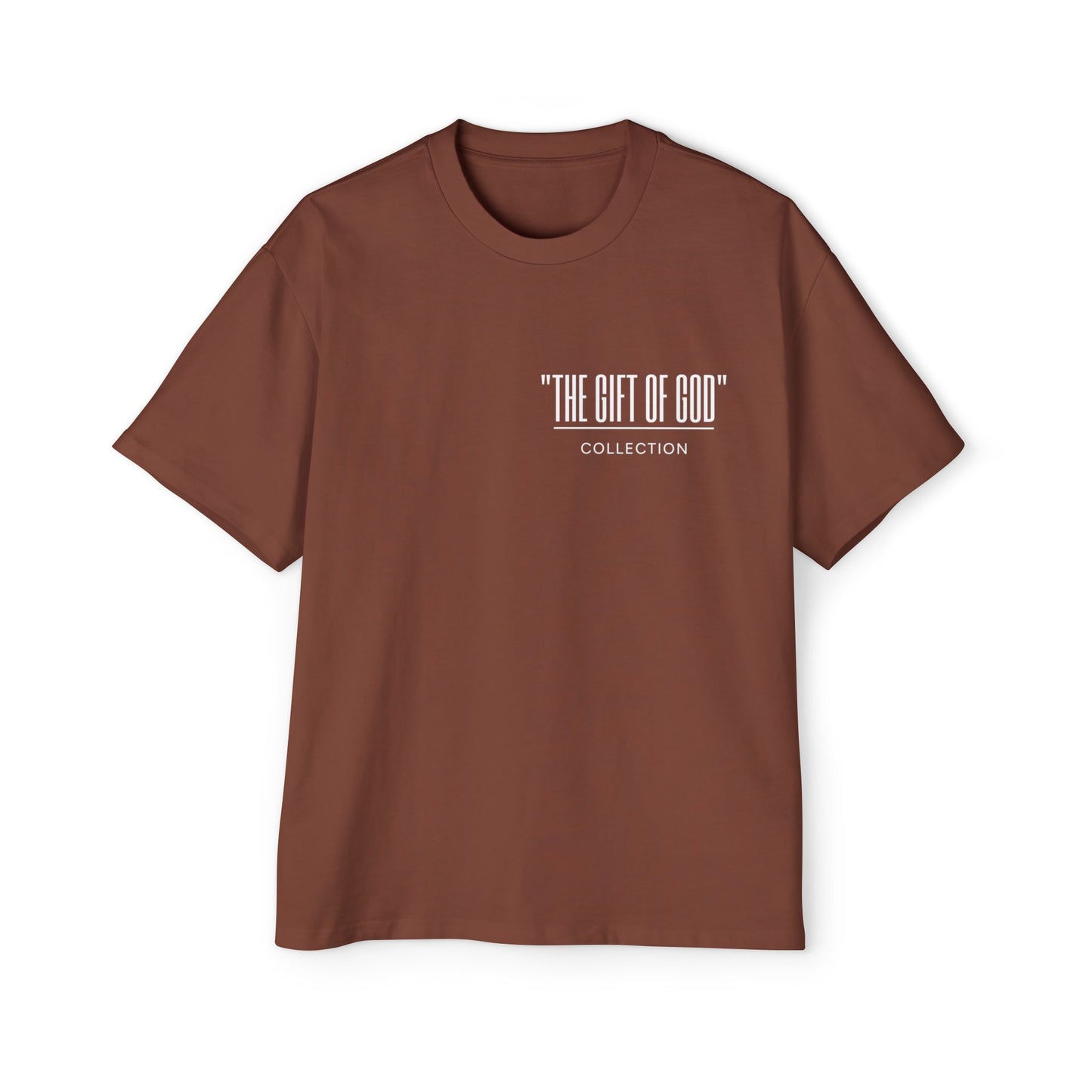 "GIFT OF GOD" Collection Brown Oversized T-shirt