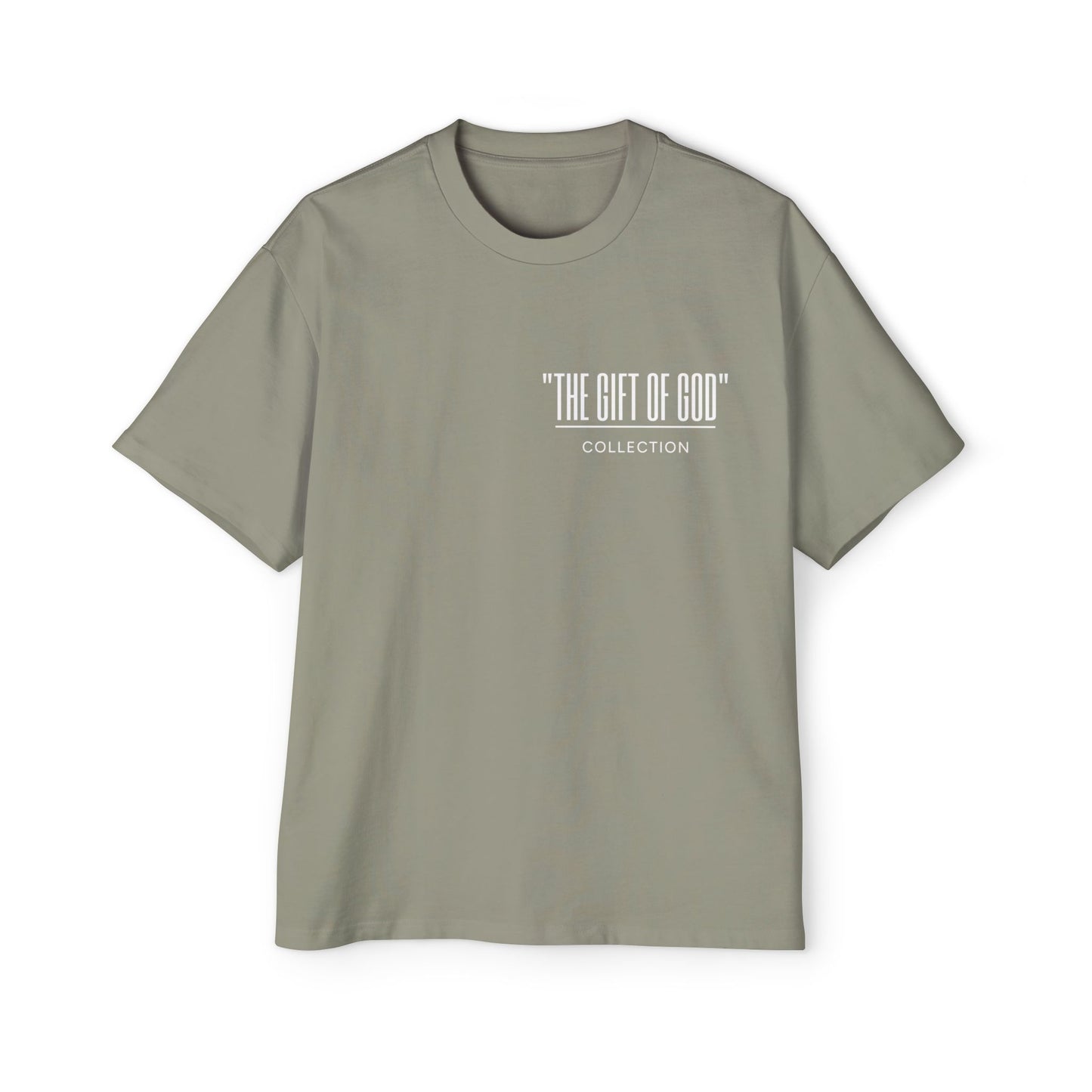 "GIFT OF GOD" Collection Grey Oversized T-Shirt
