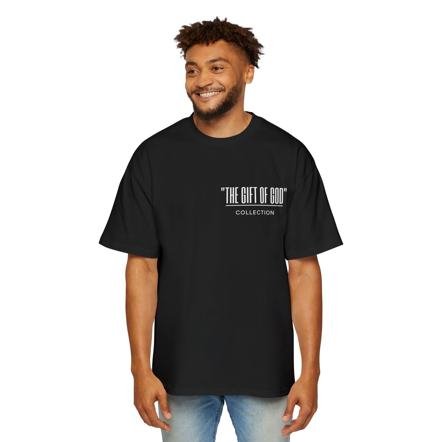 "GIFT OF GOD" Collection Black Oversized T-Shirt