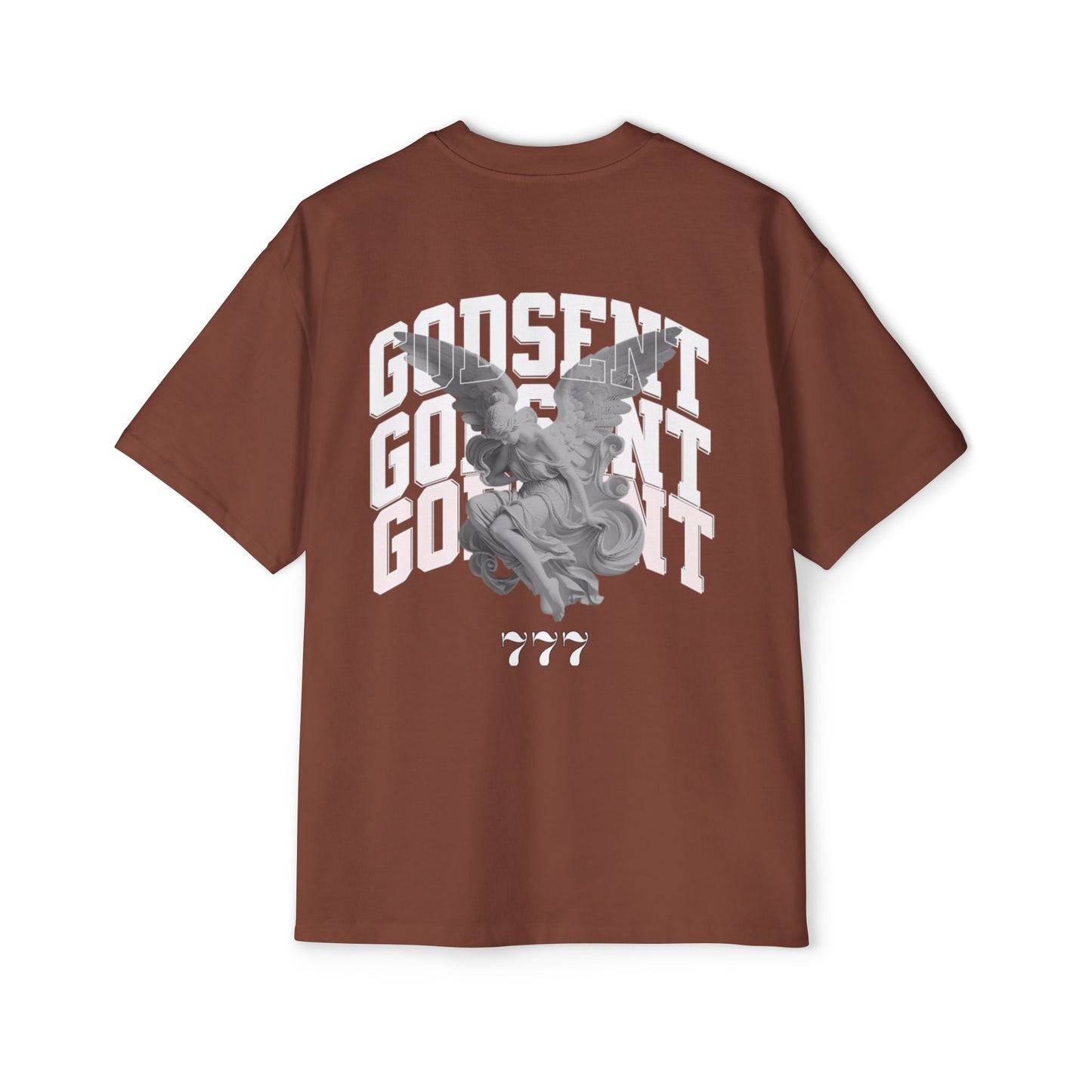 "GIFT OF GOD" Collection Brown Oversized T-shirt
